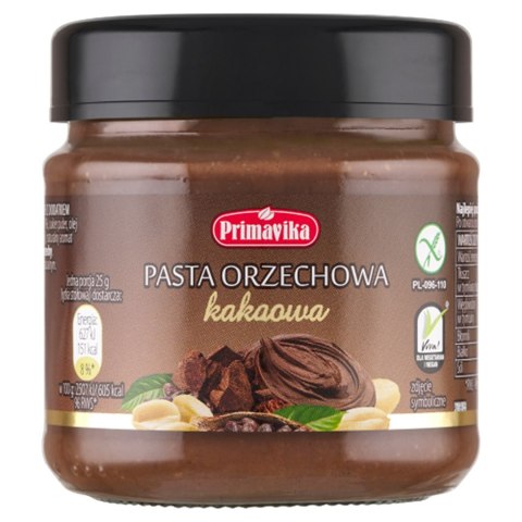 KREM Z PRAŻONYCH ORZESZKÓW ZIEMNYCH Z KAKAO BEZGLUTENOWY 190 g - PRIMAVIKA PRIMAVIKA (przetwory i pasty vege) KREM Z PRAŻONYCH ORZESZKÓW ZIEMNYCH Z KAKAO BEZGLUTENOWY 190 g - PRIMAVIKA PRIMAVIKA (przetwory i pasty vege)