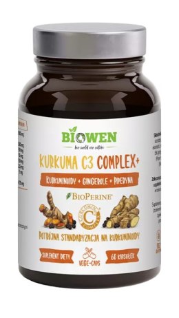 KURKUMA C3 COMPLEX+ BEZGLUTENOWA 60 KAPSUŁEK - BIOWEN BIOWEN (suplementy diety)