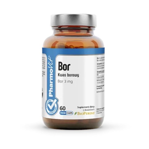 KWAS BOROWY (3 mg) BEZGLUTENOWY 60 KAPSUŁEK - PHARMOVIT (CLEAN LABEL) PHARMOVIT (suplementy diety) KWAS BOROWY (3 mg) BEZGLUTENOWY 60 KAPSUŁEK - PHARMOVIT (CLEAN LABEL) PHARMOVIT (suplementy diety)