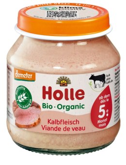 MIĘSO CIELĘCINA BEZ DODATKU CUKRÓW BEZGLUTENOWE OD 5 MIESIĄCA DEMETER BIO 125 g - HOLLE HOLLE (żywność dla niemowląt)