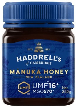 MIÓD MANUKA UMF 16+ MGO 570+ 250 g - HADDRELL'S OF CAMBRIDGE HADDRELL'S OF CAMBRIDGE (miody manuka)