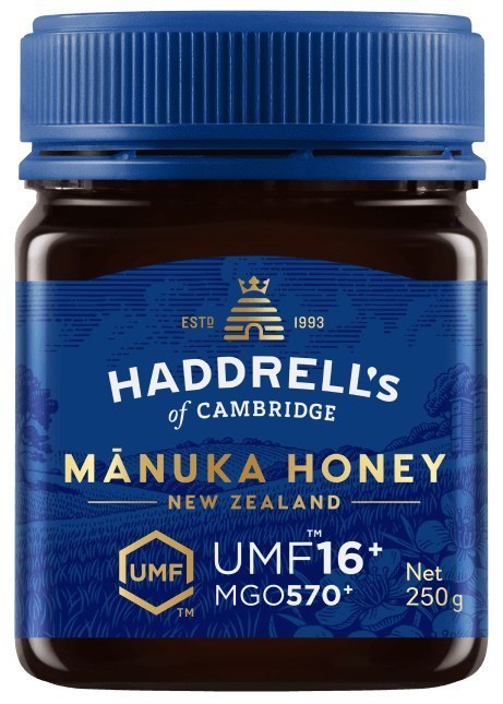 MIÓD MANUKA UMF 16+ MGO 570+ 250 g - HADDRELL'S OF CAMBRIDGE HADDRELL'S OF CAMBRIDGE (miody manuka)