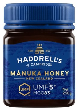 MIÓD MANUKA UMF 5+ MGO 83+ 250 g - HADDRELL'S OF CAMBRIDGE HADDRELL'S OF CAMBRIDGE (miody manuka)