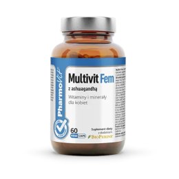 MULTIWITAMINA (MULTIVIT FEM Z Z ASHWAGANDHĄ) DLA KOBIET BEZGLUTENOWA 60 KAPSUŁEK - PHARMOVIT (CLEAN LABEL) PHARMOVIT (suplementy diety)
