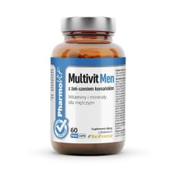 MULTIWITAMINA (MULTIVIT MEN Z ŻEŃ-SZENIEM KOREAŃSKIM) DLA MĘŻCZYZN BEZGLUTENOWA 60 KAPSUŁEK - PHARMOVIT (CLEAN LABEL) PHARMOVIT (suplementy diety)