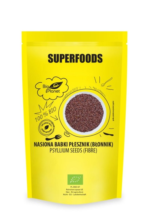NASIONA BABKI PŁESZNIK (BŁONNIK) BIO 250 g - BIO PLANET SUPERFOODS BIO PLANET - seria SUPERFOODS NASIONA BABKI PŁESZNIK (BŁONNIK) BIO 250 g - BIO PLANET SUPERFOODS BIO PLANET - seria SUPERFOODS