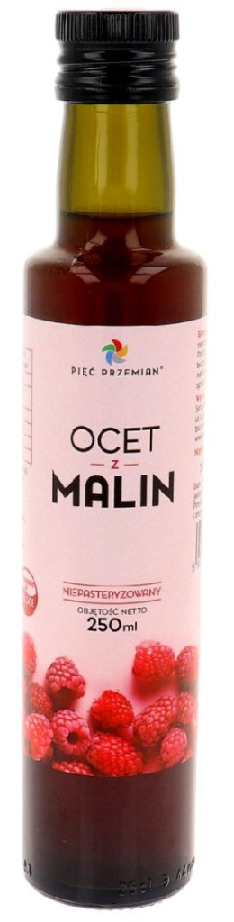 OCET MALINOWY BEZGLUTENOWY 250 ml - PIĘĆ PRZEMIAN PIĘĆ PRZEMIAN (produkty spożywcze)