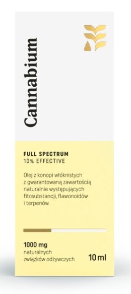 OLEJ Z KONOPI EFFECTIVE 10 % (1000 mg FITOSKŁADNIKÓW) 10 ml - CANNABIUM CANNABIUM (oleje konopne)