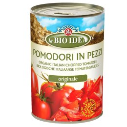 POMIDORY KROJONE BEZ SKÓRY BIO 400 g (240 g) - LA BIO IDEA LA BIO IDEA (makarony, strączkowe,sosy pomidorowe)