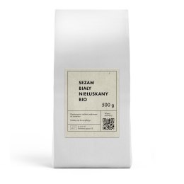SEZAM BIAŁY NIEŁUSKANY BIO 500 g - THE PLANET THE PLANET (Zakupy przyjazne Ziemi)
