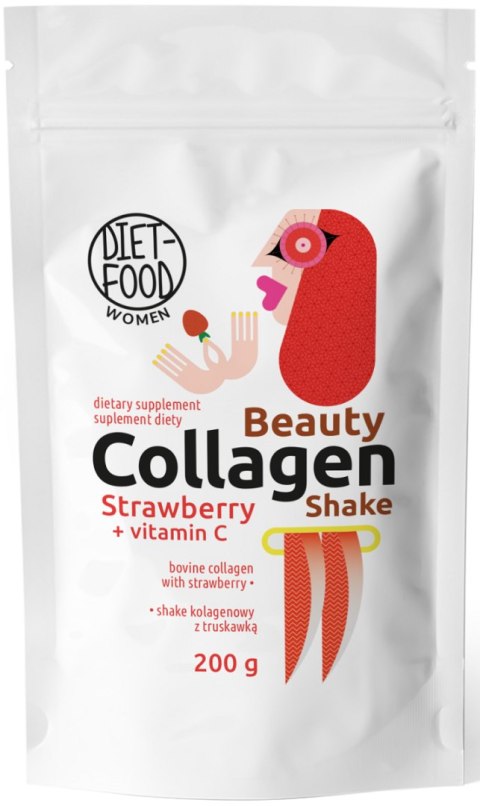 SHAKE KOLAGENOWY Z WITAMINĄ C I TRUSKAWKĄ 200 g - DIET-FOOD (WOMEN) DIET-FOOD SHAKE KOLAGENOWY Z WITAMINĄ C I TRUSKAWKĄ 200 g - DIET-FOOD (WOMEN) DIET-FOOD