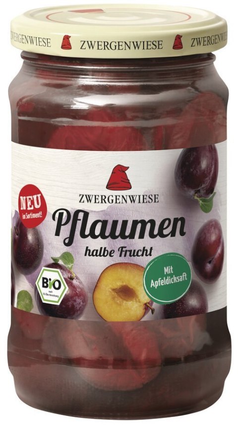 ŚLIWKI POŁÓWKI W LEKKIM SYROPIE BEZGLUTENOWE BIO 360 g (180 g) (SŁOIK) - ZWERGENWIESE ZWERGENWIESE (pasty, musy, sosy)