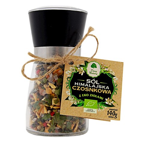 SÓL HIMALAJSKA W MŁYNKU Z BIO ZIOŁAMI CZOSNKOWA 140 g - DARY NATURY DARY NATURY - przyprawy i zioła SÓL HIMALAJSKA W MŁYNKU Z BIO ZIOŁAMI CZOSNKOWA 140 g - DARY NATURY DARY NATURY - przyprawy i zioła