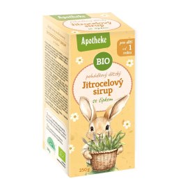 SYROP DLA DZIECI Z BABKI LANCETOWATEJ I DZIKIEJ RÓŻY OD 1 ROKU ŻYCIA BIO 250 g - APOTHEKE APOTHEKE (herbatki dla dzieci, dorosłych, błonnik