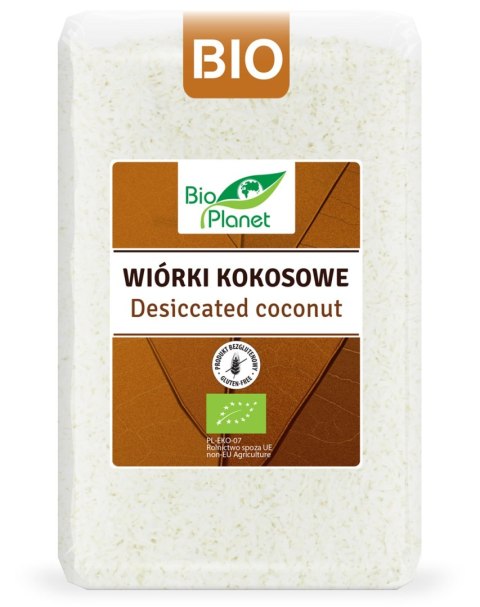WIÓRKI KOKOSOWE BEZGLUTENOWE BIO 1 kg - BIO PLANET BIO PLANET - seria BRĄZOWA (orzechy i pestki) WIÓRKI KOKOSOWE BEZGLUTENOWE BIO 1 kg - BIO PLANET BIO PLANET - seria BRĄZOWA (orzechy i pestki)