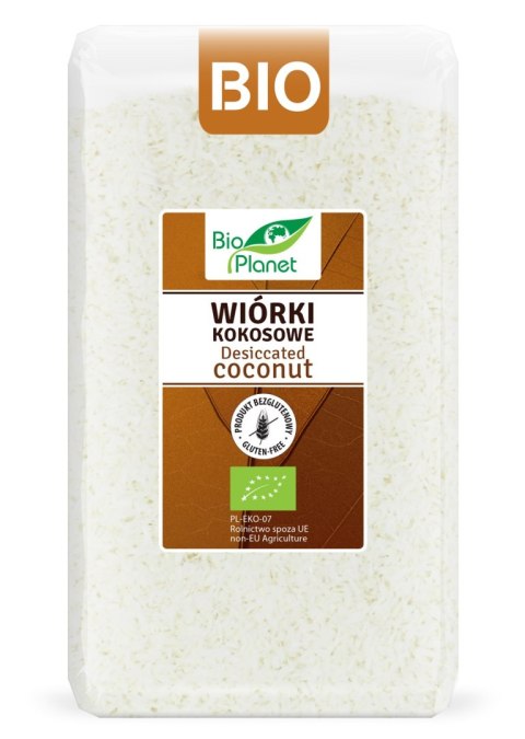 WIÓRKI KOKOSOWE BEZGLUTENOWE BIO 500 g - BIO PLANET BIO PLANET - seria BRĄZOWA (orzechy i pestki) WIÓRKI KOKOSOWE BEZGLUTENOWE BIO 500 g - BIO PLANET BIO PLANET - seria BRĄZOWA (orzechy i pestki)