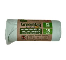 WORKI NA ODPADY BIO I ZMIESZANE (KOMPOSTOWALNE I BIODEGRADOWALNE) 12 L 15 szt - FROGGY (GREENBAG) FROGGY (worki na odpady)
