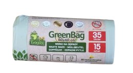 WORKI NA ODPADY BIO I ZMIESZANE (KOMPOSTOWALNE I BIODEGRADOWALNE) 35 L 15 szt - FROGGY (GREENBAG) FROGGY (worki na odpady)