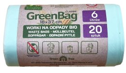 WORKI NA ODPADY BIO I ZMIESZANE (KOMPOSTOWALNE I BIODEGRADOWALNE) 6 L 20 szt - FROGGY (GREENBAG) FROGGY (worki na odpady)