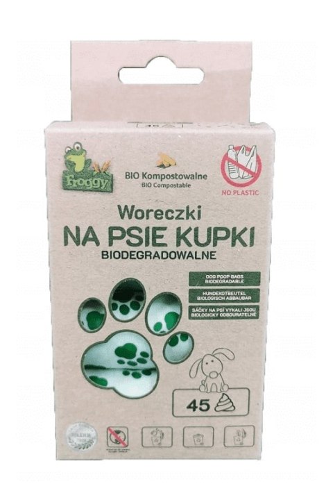 WORKI NA PSIE ODCHODY (KOMPOSTOWALNE I BIODEGRADOWALNE) 3 ROLKI 45 szt - FROGGY FROGGY (worki na odpady) WORKI NA PSIE ODCHODY (KOMPOSTOWALNE I BIODEGRADOWALNE) 3 ROLKI 45 szt - FROGGY FROGGY (worki na odpady)