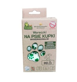 WORKI NA PSIE ODCHODY (KOMPOSTOWALNE I BIODEGRADOWALNE) 6 ROLEK 90 szt - FROGGY FROGGY (worki na odpady)