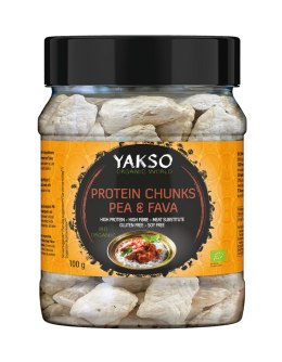 ZAMIENNIK MIĘSA Z BIAŁKA GROCHU I BOBU BEZGLUTENOWY BIO 100 g - YAKSO YAKSO (sosy sojowe, prażynki)