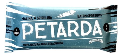 BATON BAKALIOWY Z MALINAMI I SPIRULINĄ PETARDA BEZGLUTENOWY 70 g - ZMIANY ZMIANY ZMIANY ZMIANY (batony)