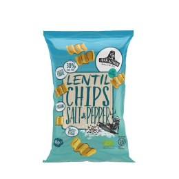 CHIPSY Z SOCZEWICY Z SOLĄ I CZARNYM PIEPRZEM BEZGLUTENOWE BIO 75 g - JOHN ALTMAN JOHN ALTMAN (chipsy, popcorny)