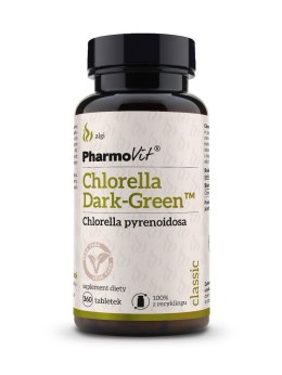 CHLORELLA DARK-GREEN (250 mg) BEZGLUTENOWA 360 TABLETEK - PHARMOVIT (CLASSIC) PHARMOVIT (suplementy diety)