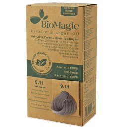 FARBA DO WŁOSÓW INTENSYWNY POPIELATY BARDZO JASNY BLOND (9.11) 250 g - BIOMAGIC BIOMAGIC (farby do włosów)