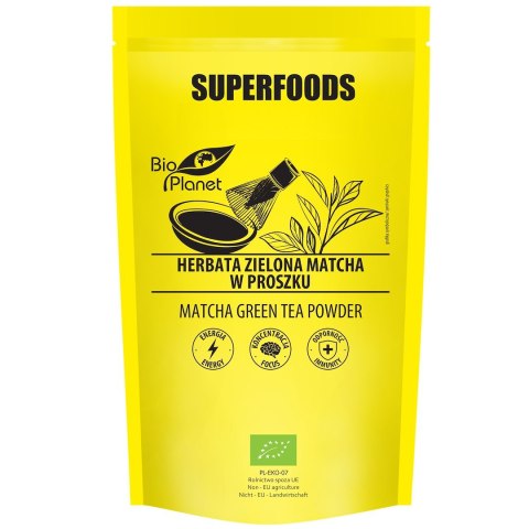 HERBATA ZIELONA MATCHA BIO 500 g - BIO PLANET SUPERFOODS BIO PLANET - seria SUPERFOODS HERBATA ZIELONA MATCHA BIO 500 g - BIO PLANET SUPERFOODS BIO PLANET - seria SUPERFOODS