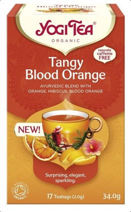 HERBATKA ORZEŹWIAJĄCA CZERWONA POMARAŃCZA (TANGY BLOOD ORANGE) BIO (17 x 2 g) 34 g - YOGI TEA YOGI TEA (herbaty i herbatki)