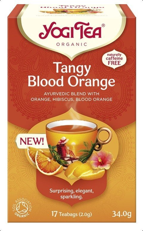 HERBATKA ORZEŹWIAJĄCA CZERWONA POMARAŃCZA (TANGY BLOOD ORANGE) BIO (17 x 2 g) 34 g - YOGI TEA YOGI TEA (herbaty i herbatki)