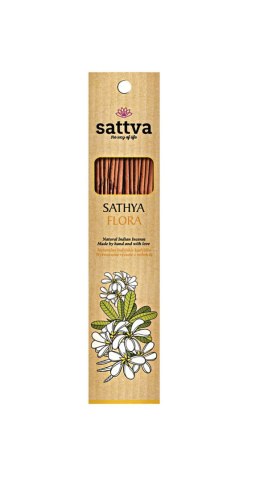 KADZIDEŁKA INDYJSKIE SATHYA FLORA (15 szt.) 30 g - SATTVA (WELLNESS) SATTVA (kadzidła, kosmetyki)