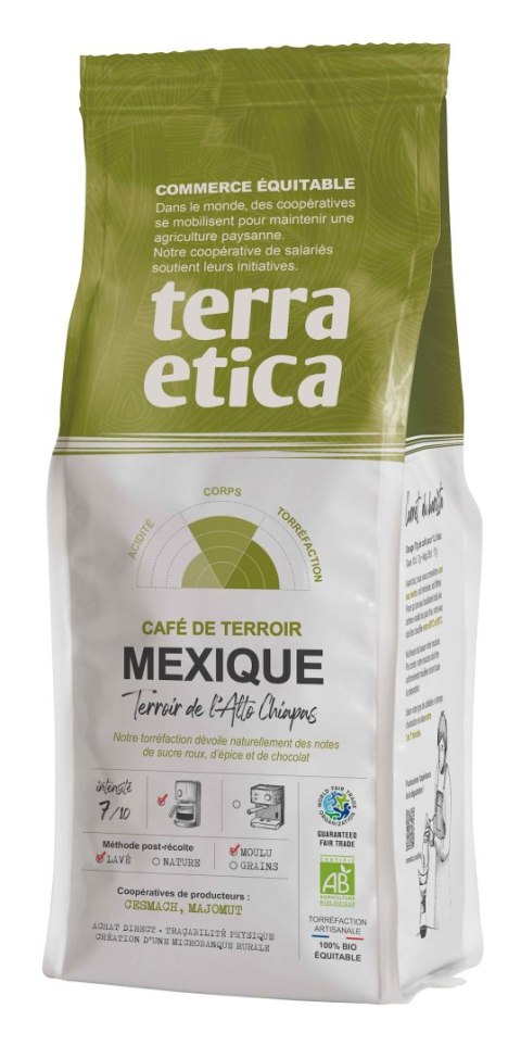 KAWA MIELONA ARABICA 100 % MEKSYK FAIR TRADE BIO 250 g - TERRA ETICA TERRA ETICA (kawy, czekolady do picia, kakao)