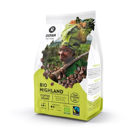 KAWA ZIARNISTA ARABICA/ROBUSTA WYSOKOGÓRSKA FAIR TRADE BIO 250 g - OXFAM OXFAM FAIR TRADE (FT) (kawy i inne produkty FT)