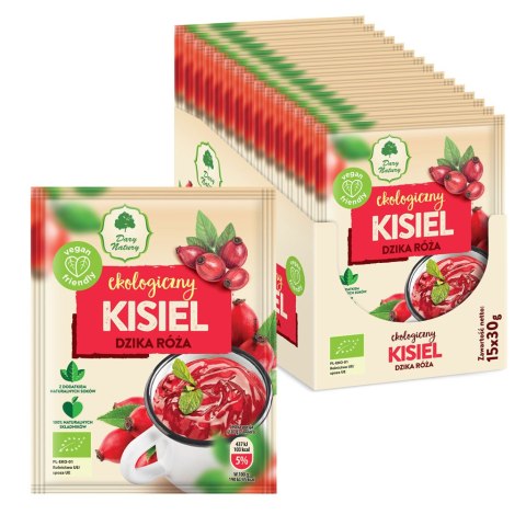 KISIEL INSTANT DZIKA RÓŻA BEZGLUTENOWY BIO 30 g - DARY NATURY DARY NATURY - inne