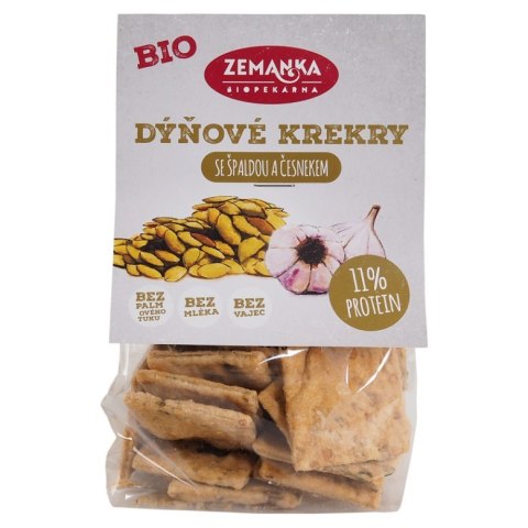 KRAKERSY Z PESTKAMI DYNI I CZOSNKIEM BIO 100 g - ZEMANKA ZEMANKA (ciastka, krakersy) KRAKERSY Z PESTKAMI DYNI I CZOSNKIEM BIO 100 g - ZEMANKA ZEMANKA (ciastka, krakersy)