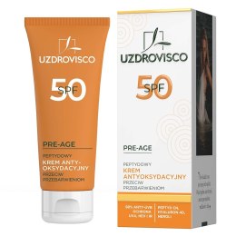KREM DO TWARZY ANTYOKSYDACYJNY PEPTYDOWY PRZECIW PRZEBARWIENIOM SPF 50 50 ml - UZDROVISCO (PRE-AGE) UZDROVISCO (kosmetyki)
