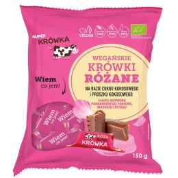 KRÓWKI O SMAKU RÓŻANYM BEZMLECZNE BEZGLUTENOWE BIO 150 g - ME GUSTO (SUPER KRÓWKA) ME GUSTO (krówki wegańskie, czekolady, wafelki)
