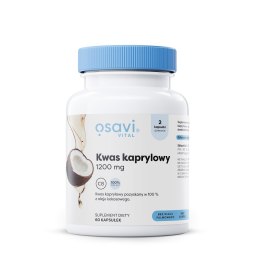 KWAS KAPRYLOWY (600 mg) BEZGLUTENOWY 60 KAPSUŁEK - OSAVI OSAVI (suplementy)