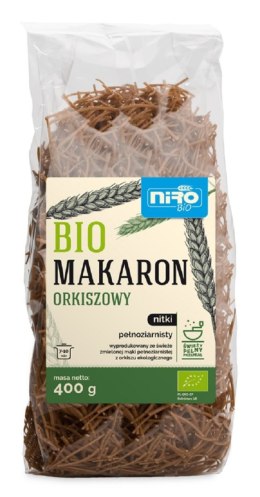 MAKARON (ORKISZOWY RAZOWY) NITKI BIO 400 g - NIRO NIRO (makarony orkiszowe)