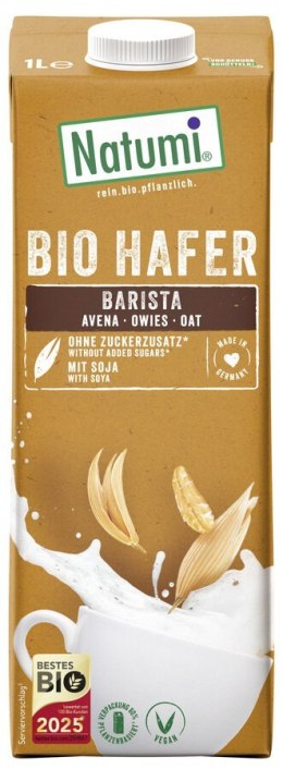 NAPÓJ OWSIANO - SOJOWY BARISTA BEZ DODATKU CUKRÓW BIO 1 L - NATUMI NATUMI (napoje i kremy roślinne)