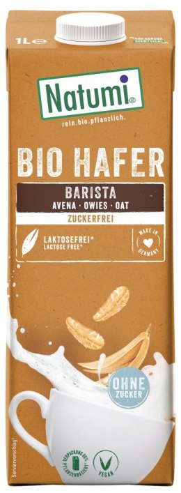 NAPÓJ OWSIANY BARISTA BEZ CUKRU BIO 1 L - NATUMI NATUMI (napoje i kremy roślinne)