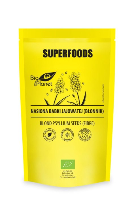 NASIONA BABKI JAJOWATEJ (BŁONNIK) BIO 250 g - BIO PLANET SUPERFOODS BIO PLANET - seria SUPERFOODS NASIONA BABKI JAJOWATEJ (BŁONNIK) BIO 250 g - BIO PLANET SUPERFOODS BIO PLANET - seria SUPERFOODS
