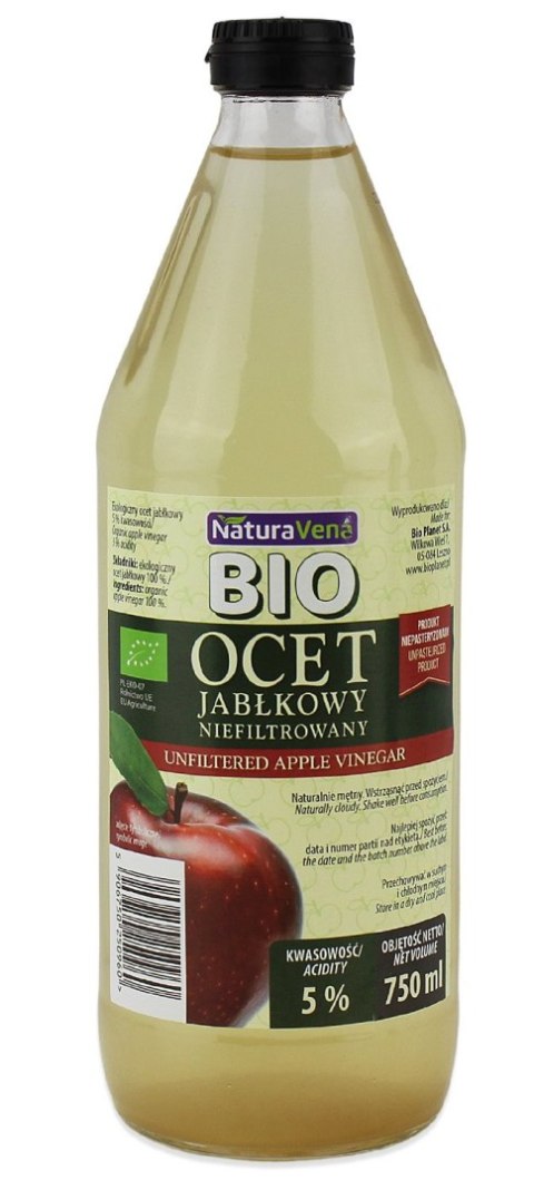 OCET JABŁKOWY 5 % NIEFILTROWANY BIO 750 ml - NATURAVENA NATURAVENA BIO