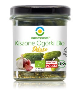 OGÓRKI KISZONE DELUXE BIO 320 g (230 g) - BIOFOOD BIOFOOD (soki, przetwory, octy, olej kokosowy)