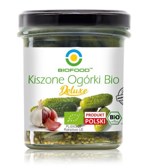 OGÓRKI KISZONE DELUXE BIO 320 g (230 g) - BIOFOOD BIOFOOD (soki, przetwory, octy, olej kokosowy) OGÓRKI KISZONE DELUXE BIO 320 g (230 g) - BIOFOOD BIOFOOD (soki, przetwory, octy, olej kokosowy)