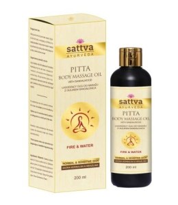 OLEJ DO MASAŻU ŁAGODZĄCY Z OLEJKIEM SANDAŁOWCA 200 ml - SATTVA (AYURVEDA) SATTVA (kadzidła, kosmetyki)