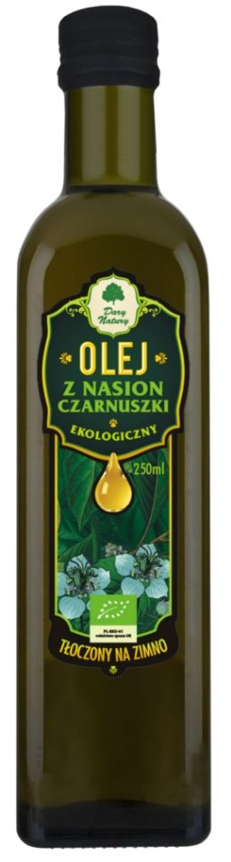 OLEJ Z CZARNUSZKI TŁOCZONY NA ZIMNO BIO 250 ml - DARY NATURY DARY NATURY - inne